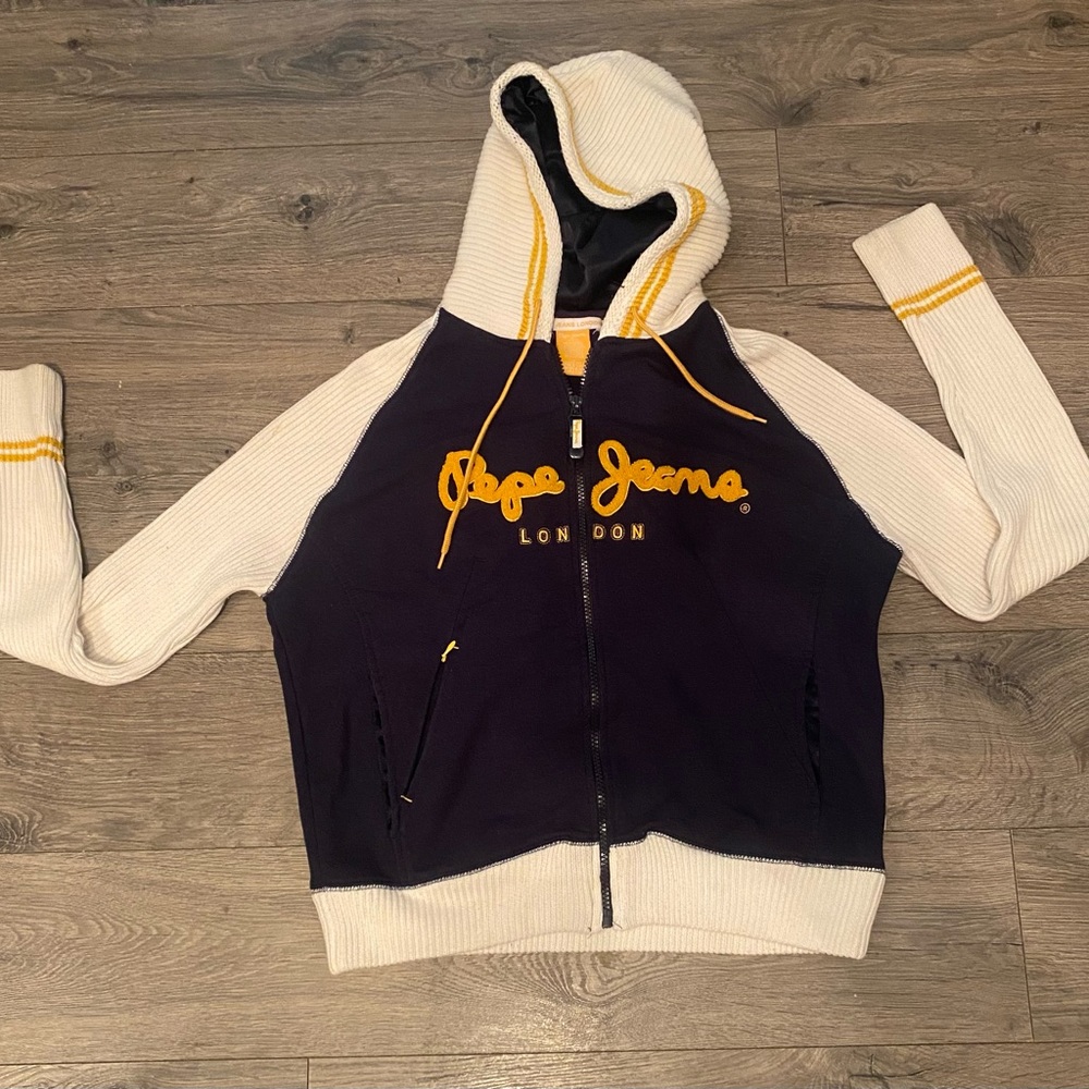 Vintage Pepe jeans jacket/hoodie sz large great condition